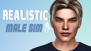 Realistic Male Sim  Sims 4 Cas   CClist [upl. by Eerual460]