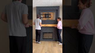 Gas or electric fireplace insert shorts homerenovation [upl. by Yelrac151]