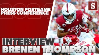 HOUSTON POSTGAME PRESS CONFERENCE Wide receiver Brenen Thompson [upl. by Akiemehs]