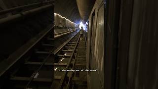 Time lapse of a locomotive moving along a tunnel civilengineering tunnelling train [upl. by Rus]