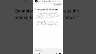 Progenitor Meaning [upl. by Wollis]