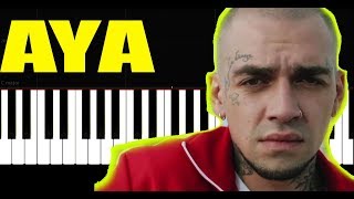 AYA  Murda amp Ezhel  KARAOKE  PIANO TUTORIAL by VN [upl. by Whalen]