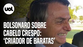 Bolsonaro faz comentário racista sobre cabelo crespo Criador de baratas [upl. by Aihsercal]