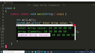 Java program to copy all elements of one array to another  Learn Coding [upl. by Rodd133]