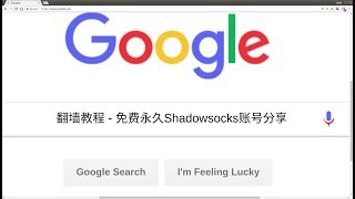 翻墙的方法  永久免费Shadowsocks账号分享 [upl. by Hulton184]