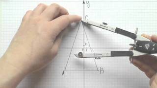 Umkreis des Dreiecks im Koordinatensystem mittels der Mittelsenkrechten zeichnen Aufgabe 2 [upl. by Iilek687]