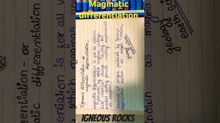 Igneous differentiation earthgeology petrology geology science notes compititive exam yt [upl. by Netsryk]