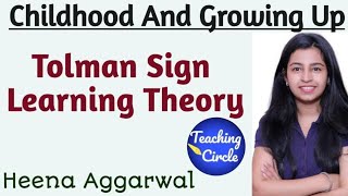 BEd  TOLMAN SIGN LEARNING THEORY  Childhood And Growing Up  Discuss By Heena [upl. by Elok]