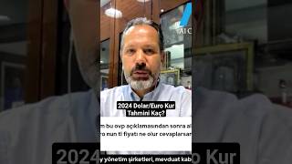 2024 DolarEuro Kur Tahmini Kaç İslam Memiş Yanıtlıyor a1capital borsa dolar euro kur 2024 [upl. by Lapointe64]