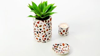 DIY Terrazzo homewares using polymer clay [upl. by Snave]