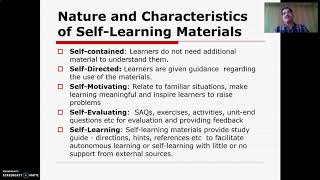 Characteristics of Self Learning Materials [upl. by Cinnamon]