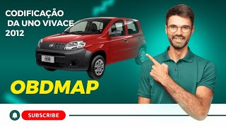 CODIFICAÇÃO DA FIAT UNO VIVACE 2012 COM A OBDMAP [upl. by Yonatan71]