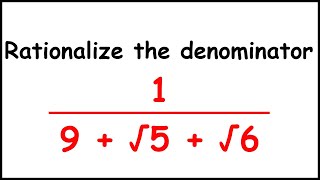 Rationalize the denominator 1 divide by 9  √5  √6 [upl. by Dinan]