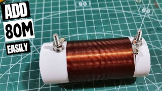 80m with your 66ft end fed half wave antenna How to easily make a 110µH loading coil [upl. by Aikam]