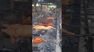 This is how we do litson baboy in the Philippines food litsontips roastedpork shorts [upl. by Anyalram]