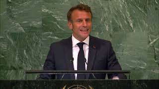 Discours du Président Emmanuel Macron à lAssemblée générale des Nations unies 2022 [upl. by Risser]