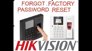 HIKVISION FINGERPRINTHARD RESET FORGOT PASSWORD  UNLOCK BIOMETRIC HIKVISION  HIKVISION ATTENDANCE [upl. by Nnor]