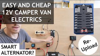 CHEAP EASY 12V Camper Van ELECTRICS REUPLOAD  How To [upl. by Tala]