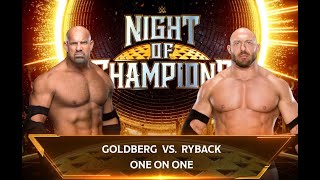 WWE Ryback vs Goldberg wwe goldberg ryback codyrhodes romanreigns viral [upl. by Ellesij]