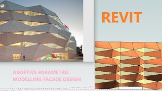 Revit Adaptive Parametric Modelling FACADE DESIGN  zig zag [upl. by Chiaki175]