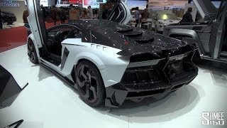 FIRST LOOK 1600hp Mansory Carbonado GT Aventador at Geneva 2014 [upl. by Yentruoc]