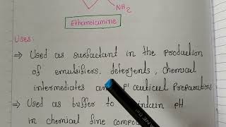 Structure and uses Ethanolamine ethylenediamine amphetamine [upl. by Kora]