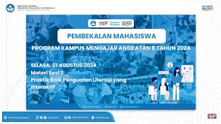 Pembekalan Mahasiswa Kampus Mengajar Angkatan 7 Tahun 2024 [upl. by Anali170]