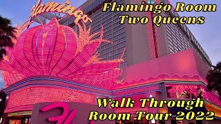 Flamingo Las Vegas  Flamingo Room Walk Through Room Tour Review 2022 Two Queens [upl. by Akimahs]