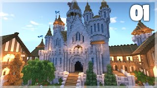 Minecraft How to Build a Medieval Castle  Huge Medieval Castle Tutorial  Part 1 [upl. by Dellora]