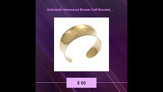 Anticlastic Hammered Bronze Cuff Bracelet Hammered Bronze Cuff Solid Bronze Cuff 8th Wedding A [upl. by Fabyola131]