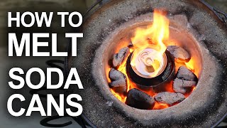 How to Melt Aluminum Cans into Ingot [upl. by Amoakuh]