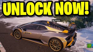 How to Unlock LAMBORGHINI HURACAN in Fortnite RIGHT NOW [upl. by Onidranreb]