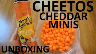 Unboxing Cheetos Minis Cheddar Snack Puffs [upl. by Aihseuqram715]