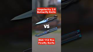 New SINGULARITY 20 BUTTERFLY KNIFE vs RGX 11Z PRO FIREFLY KNIFE Valorant Best Knife Skin [upl. by Atinus]