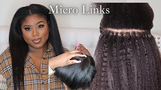 😱😍 LOOKS JUST LIKE NATURAL HAIR  Kinky Straight Micro Links  YWigs [upl. by Little]