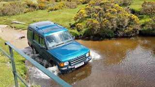 Discovery 2 fording river on bodmin moor apr 2018 [upl. by Ier]