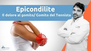 Epicondilite  Cosa è il dolore al gomito chiamato anche quotGomito del Tennistaquot [upl. by Ahsinuq]