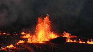 Lava fountaining at Kīlauea Volcano summit [upl. by Garrik]