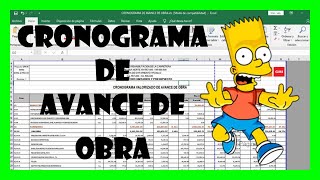 ‎✅ Cronograma de avance de obra valorizado en excel 🚀 DESCARGAR [upl. by Eimyaj]