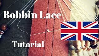 Bobbin lace  How to make the lacemaker knot ENG [upl. by Christenson]