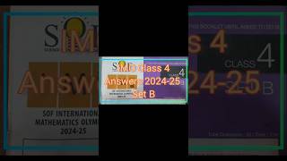 IMO 202425 class4 set B Answersunofficial [upl. by Ciredec]