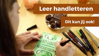 Cursus handletteren  Leer mooie letters en teksten schrijven op kaarten en cadeaus [upl. by Aitital125]