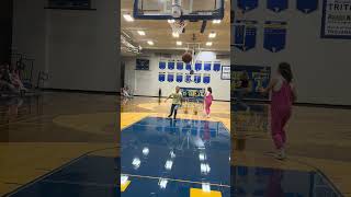 Nadia Stetlers First Try Halfcourt Shot at Fall Homecoming peprally ladytrojans thetrojanway￼ [upl. by Kuhn]