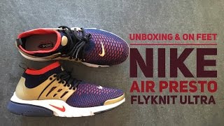 Nike Air Presto Flyknit Ultra  UNBOXING amp ON FEET  fashion shoes  2016  HD [upl. by Mae793]