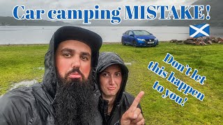 Car camping mistake Loch Etive Taynuilt Scotland Finding a place to fly the drone was hard [upl. by Yblek]