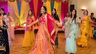 EKJOT AND SATPREET  BRIDE AND BRIDESMAIDS PUNJABI SANGEET DANCE PERFORMANCE  MELBOURNE AUSTRALIA [upl. by Ardnola]