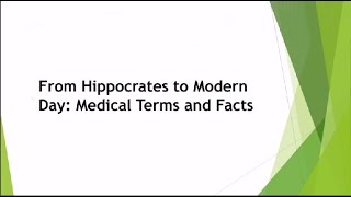 From Hippocrates to Modern Day [upl. by Naxela]