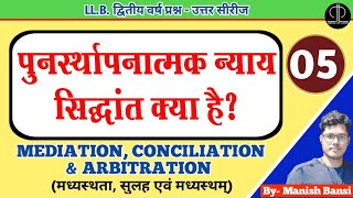 Define restorative theory of justice in hindi। पुनर्स्थापनात्मक न्याय सिद्धांत क्या है Judicial law [upl. by Jaban]