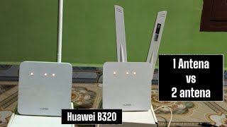 Huawei b320 tes 1 antena vs Huawei b320 tes 2 antena [upl. by Soinotna]