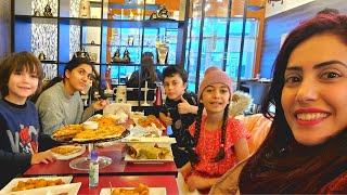 Going to a restaurant with the family  HZHtube Kids Fun [upl. by Ikim]